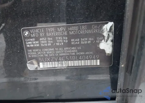 2011 BMW X5 xDrive35I/xDrive35I Premium/xDrive35I Sport Activity из США, поврежденный, VIN 5UXZV4C53BL404949